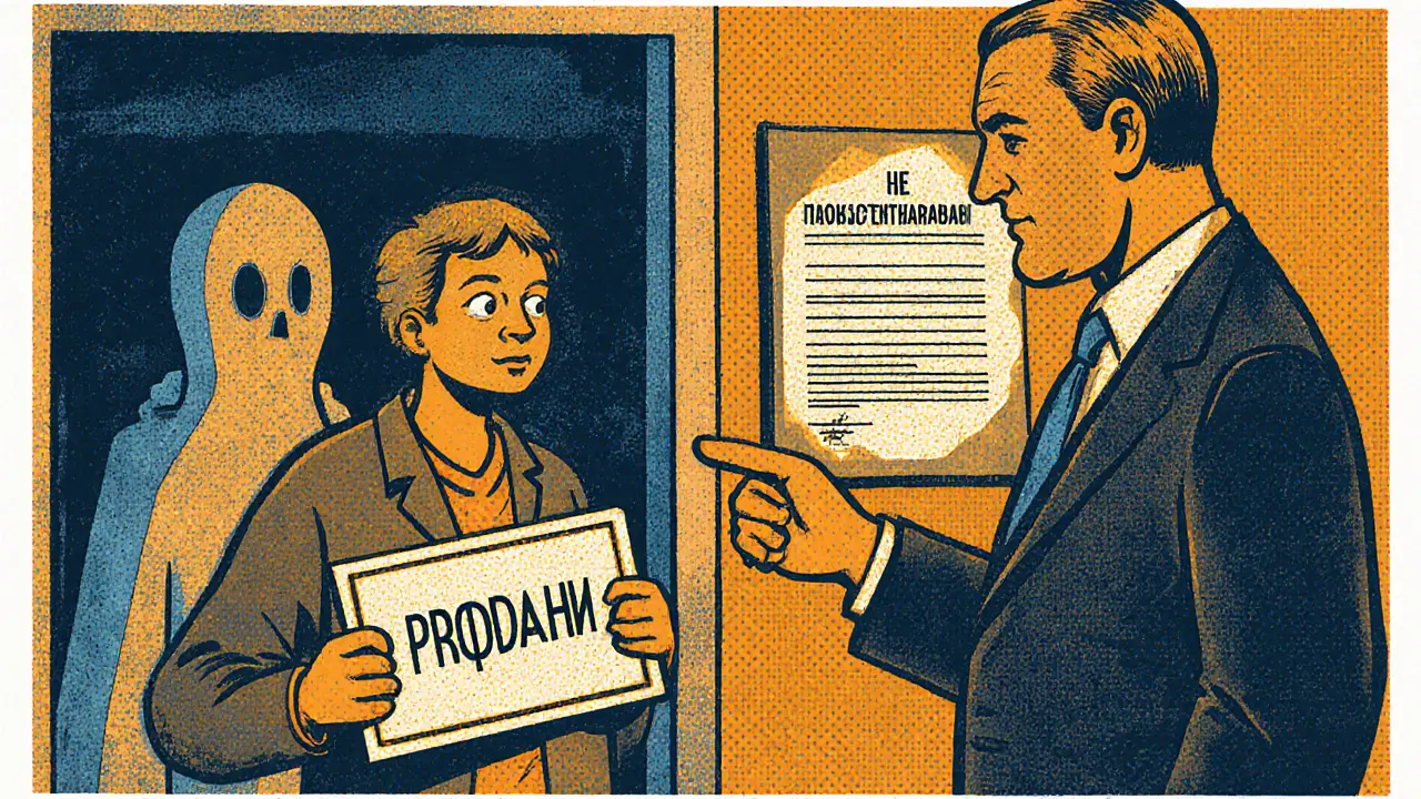 Арендатор сталкивается с новым владельцем, старый договор на стене — без регистрации.