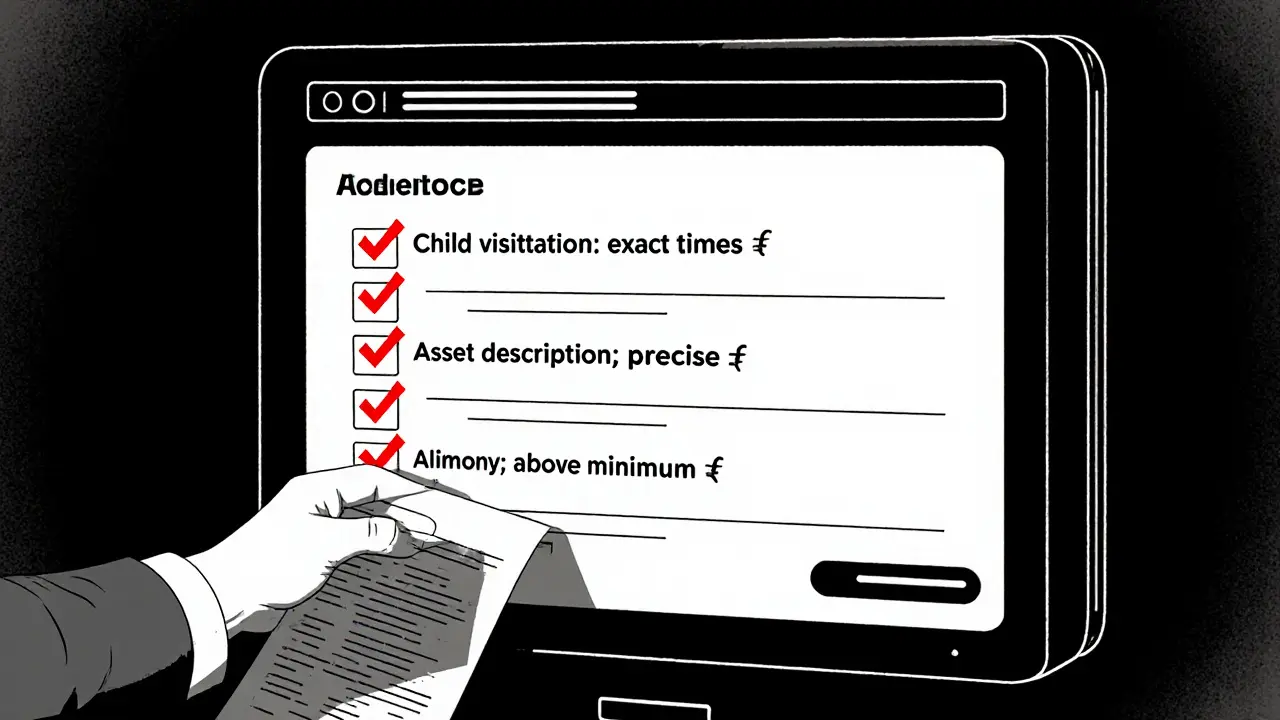 Автоматизированная система проверяет условия соглашения на экране в суде.