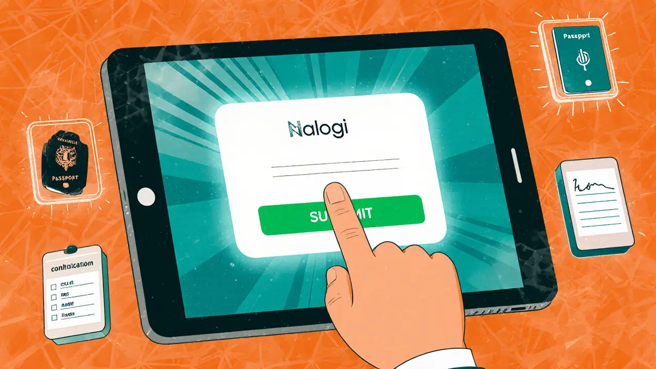 Человек подаёт заявление на регистрацию ИП через мобильное приложение Налоги ФЛ.