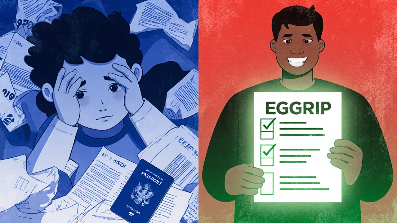 Сравнение ошибок при регистрации ИП и успешного результата.