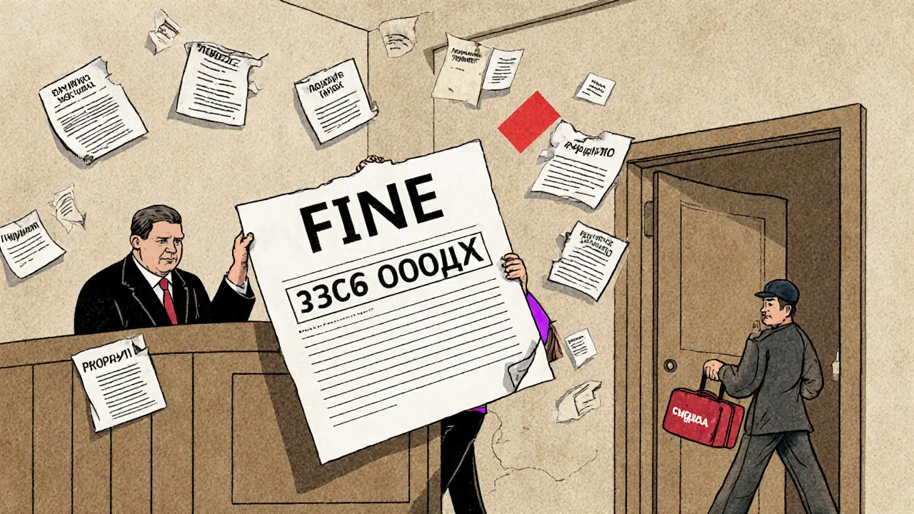 Судья выносит штраф компании за просрочку регистрации иностранца