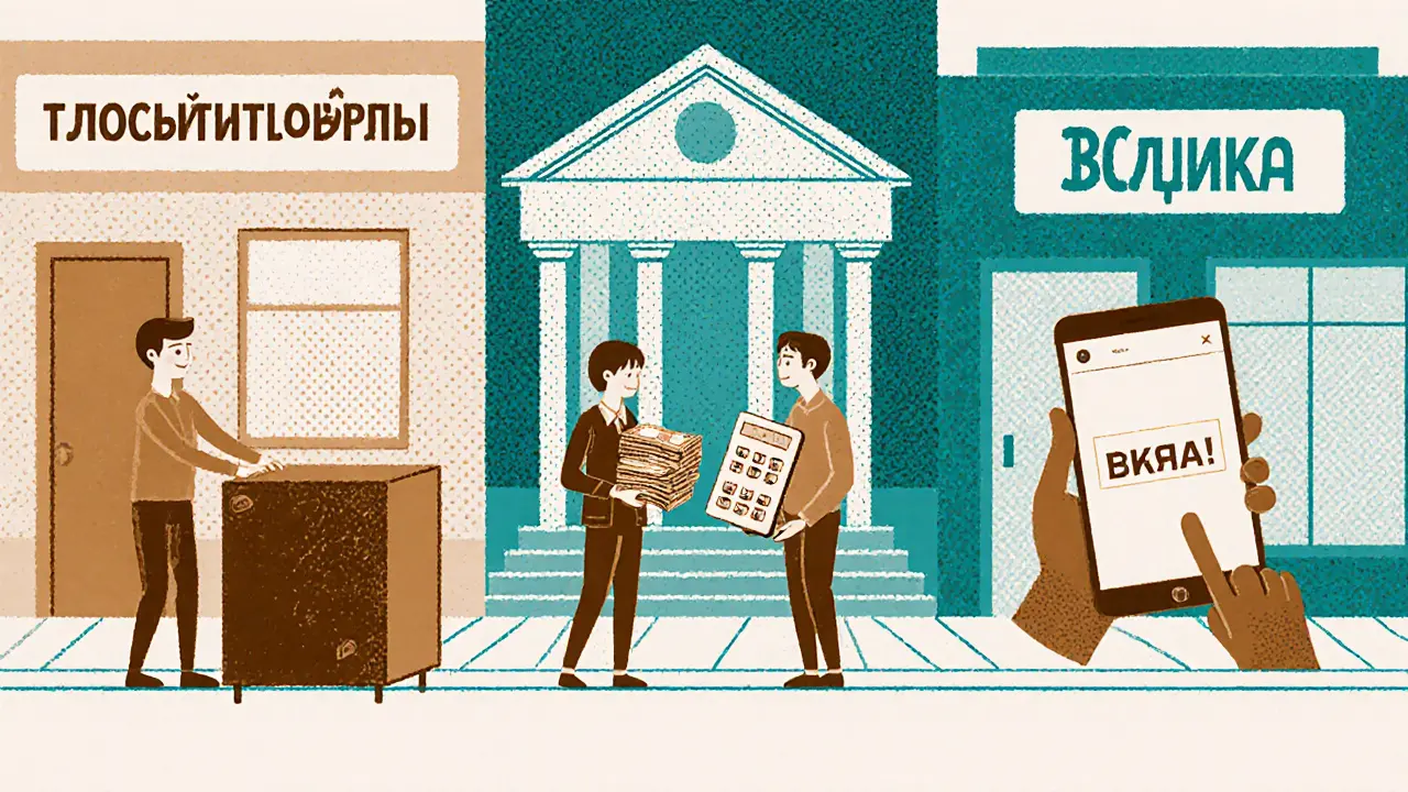 Три сцены возврата: техника, деньги и ошибочный перевод в контексте строительства, поставок и услуг.