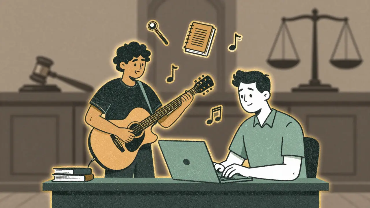 Музыкант и фрилансер с профессиональными инструментами, которые не могут быть изъяты.