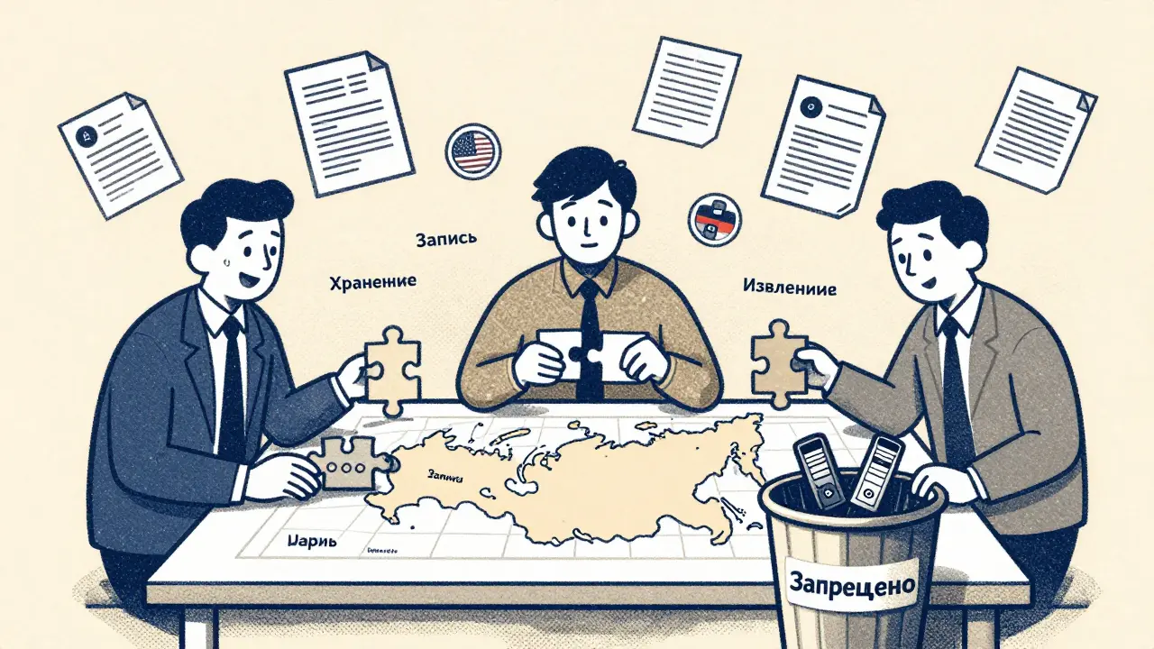 Три сотрудника собирают законные части обработки данных внутри России, иностранные серверы удаляются.