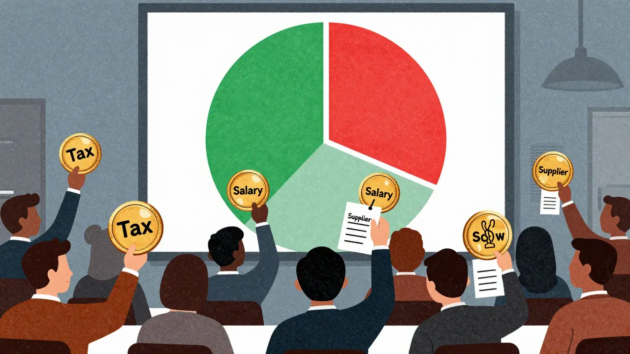 Кредиторы голосуют за план оздоровления, рядом диаграмма успеха или ликвидации