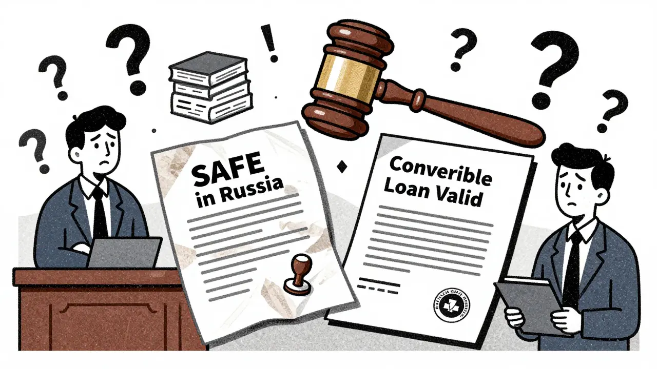 Судья рассматривает два договора: один — недействительный SAFE, другой — зарегистрированный конвертируемый займ.