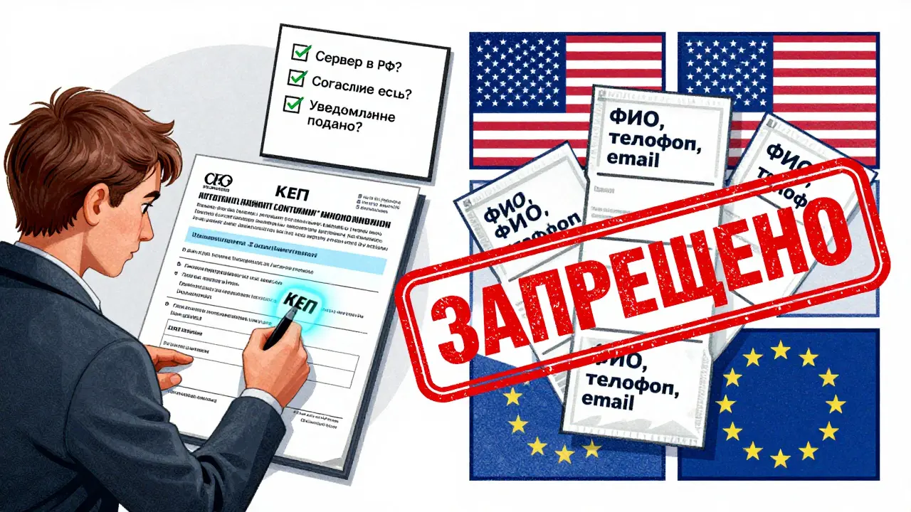 Клиент подписывает электронное согласие, а данные блокируются перед передачей в США и ЕС.