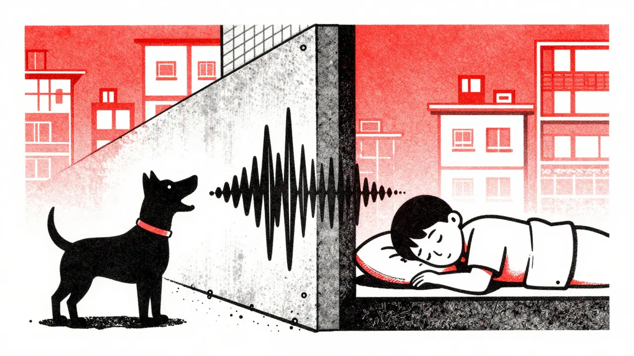 Передача звукового шума через стену между соседями