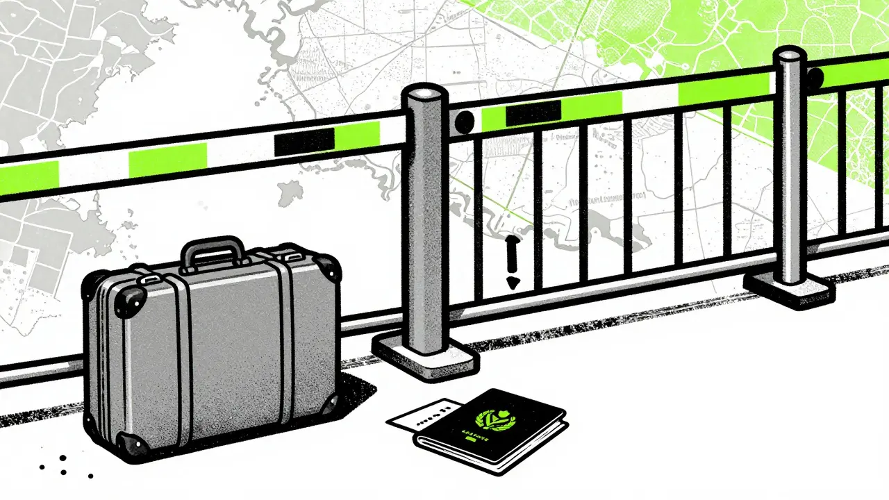 Символ запрета на выезд из страны за неуплату долга