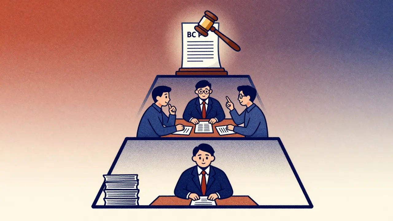 Трёхуровневая судебная система: единоличный суд, коллегия и Верховный Суд