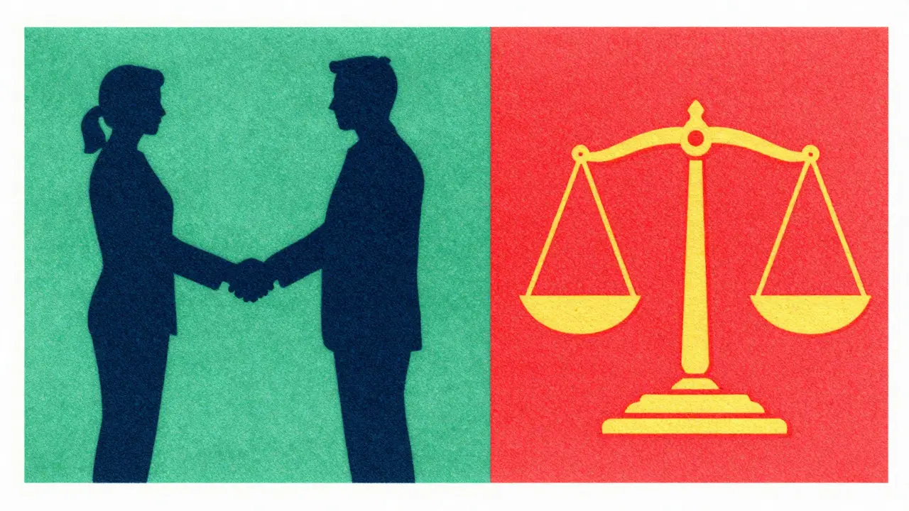 Визуализация двух путей решения вопроса об алиментах.