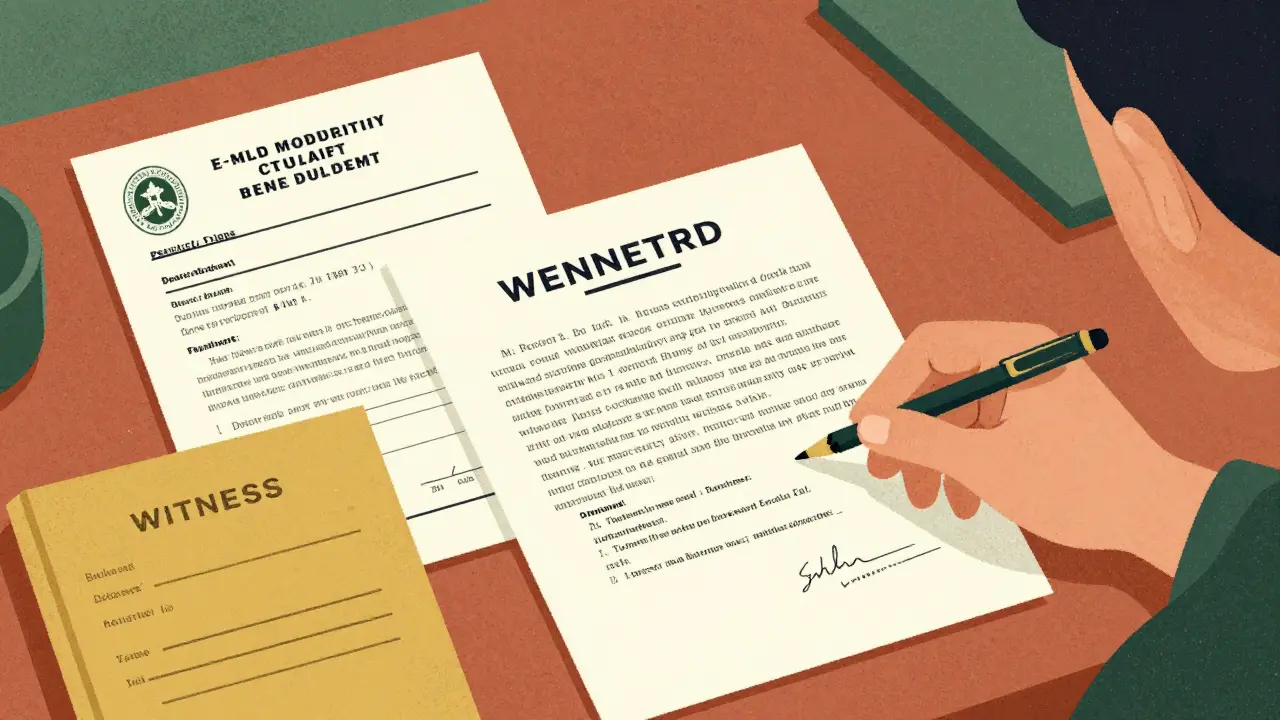 Документы, справки от врача и психолога на столе в стиле ризографии.