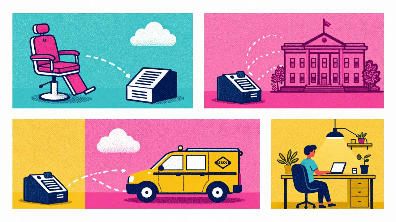 Разные виды бизнеса с онлайн-кассами, передающими данные в налоговую