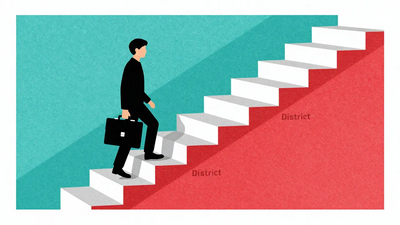 Стилизованная лестница судебной иерархии в стиле ризографии